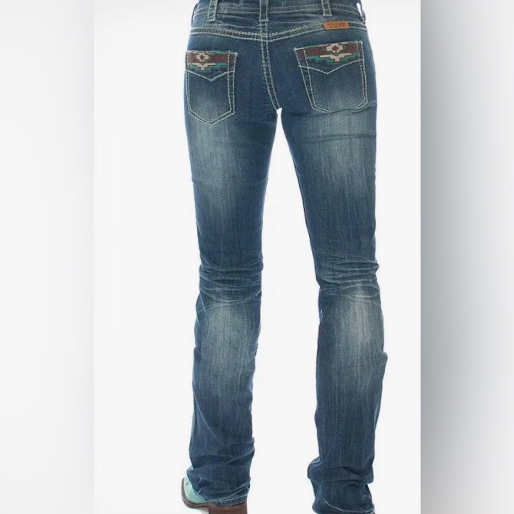 COWGIRL TUFF CO. Women’s Embroidered Southwest Rocker Western Bootcut Jeans